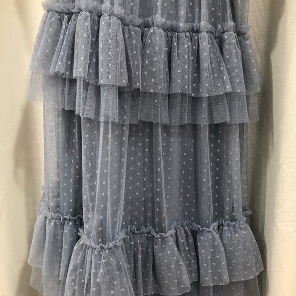 Gillian Sleeveless Ruffled A-Line Tulle Formal Dress - Picture 7 of 9